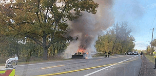 MassDOT excavator caught fire in Great Barrington