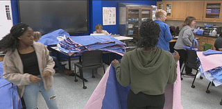 DMACC students turn surgical wraps into sleeping mats for homeless community