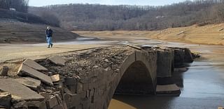 Reemergence of 206-year-old Great Crossings Bridge draws thousands to Yough Lake