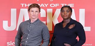 Pregnant Lashana Lynch shows off her growing baby bump in a cut-out dress as she joins dapper co-star Eddie Redmayne at The Day Of The Jackal screening in Rome