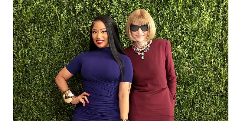 Nicki Minaj coaxes rare smile from Anna Wintour at Vogue's Forces of Fashion in NYC