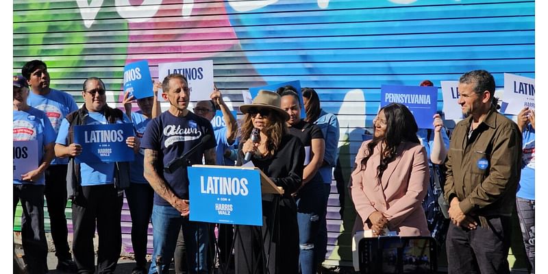 Actor Rosie Perez, officials rally for VP Harris in downtown Allentown