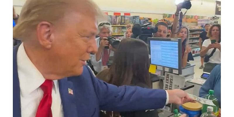 What Donald Trump promised a Pennsylvania mother-of-three in a grocery store as he handed her a $100 bill