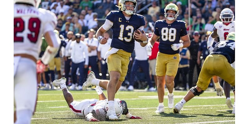 No. 17 Notre Dame shakes off sluggish start in 28-3 win over Miami (Ohio)