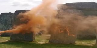 Two people charged after orange paint was thrown at Stonehenge in Just Stop Oil protest