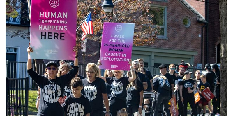 Hundreds walk to raise awareness of human trafficking in downtown Lancaster