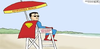 Superman home on duty, The Leader history Darcy cartoons