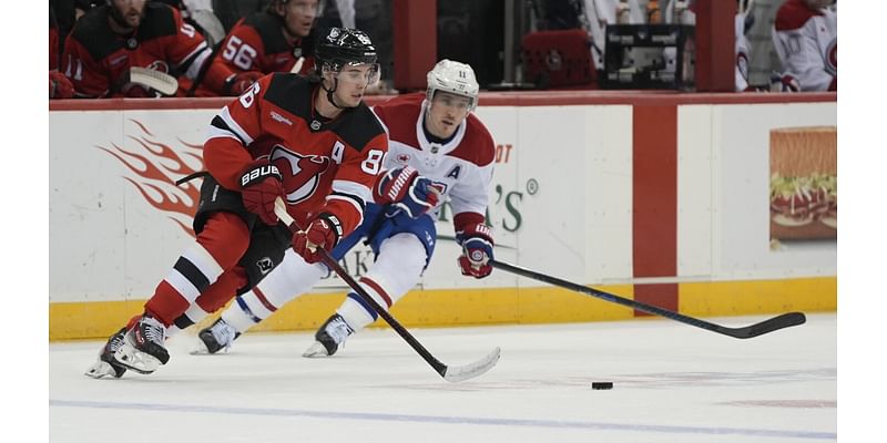 Jack Hughes has a goal and two assists as the Devils beat the Canadiens 5-3