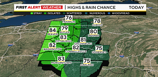 Western Pennsylvania could see storms this afternoon with more on the way next week