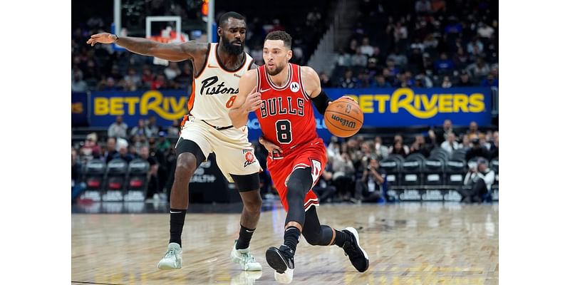 Zach LaVine’s 16 fourth-quarter points lead Bulls past Pistons 122-112