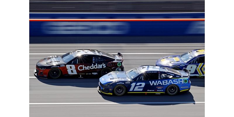 Ryan Blaney out at Talladega with crash at end of stage two