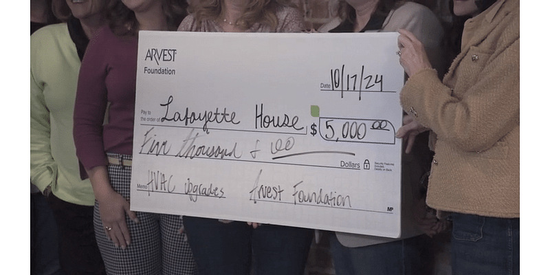 Arvest Foundation donates $5,000 to Lafayette House