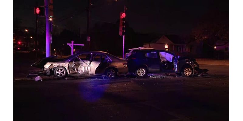 Man dies in fiery crash after running red light, police say