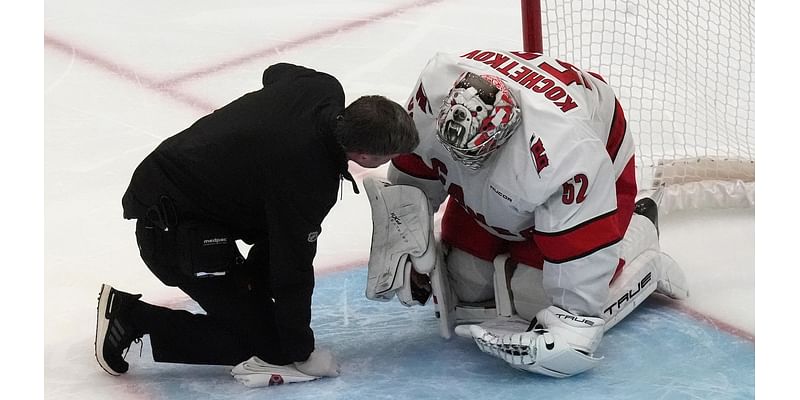 Utah scores 3 goals in 2 1/2 minutes in 3rd, Vejmelka has 49 saves in 4-1 win over Hurricanes