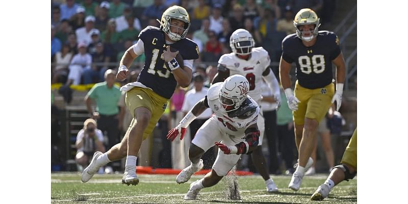 Are Riley Leonard’s legs enough for Notre Dame? Takeaways after Irish win vs. Miami (OH)