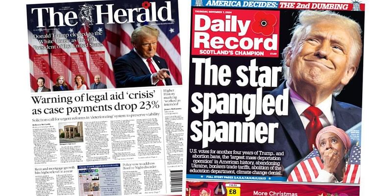 Scotland's papers: 'Star spangled spanner' Trump back in White House