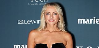 Jackie 'O' Henderson ensures all eyes are on her slender frame in a $1,500 bustier dress as she joins Pip Edwards and Grace Tame at marie claire Women of the Year awards in Sydney