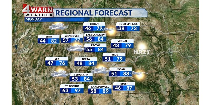 Above average highs stay in Utah but a cool down could be on the horizon