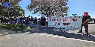 Protestors march down Front Street in Harrisburg to demand ceasefire, end to Pa. anti-BDS law