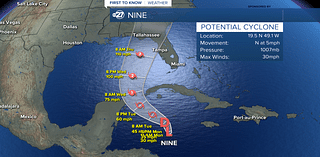 Potential Tropical Cyclone Nine forms; see when it could impact gulf coast