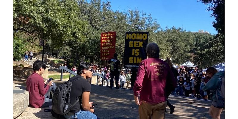 Texas State University President addresses "hateful" and "disgusting" protest on campus