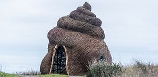 Locals' fury over £6,000 sculpture that resembles a 'giant poo emoji' - but can YOU guess what it's supposed to be?