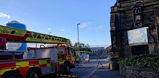 Road closed due to unstable church