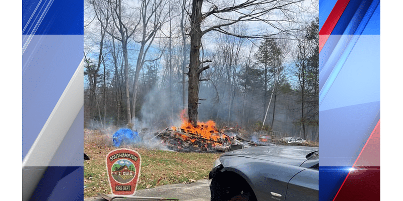 Illegal burning causes brush fire on College Highway in Southampton