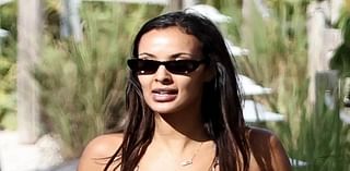 Maya Jama showcases her incredible figure in a ribbed lilac bikini as she joins internet personality Craig Mitch for a stroll around Miami after split with Stormzy