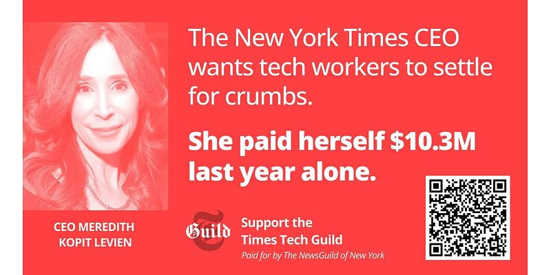 New York Times tech employees remain on strike, Guild targets high-paid CEO Meredith Kopit