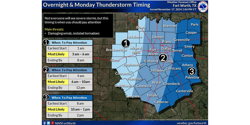 When could Dallas-Fort Worth see severe weather? Updated forecast shows storm timeline