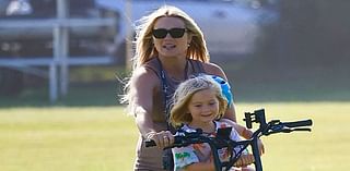 Elyse Knowles reveals painful pregnancy side effect before heading out for a family bike ride with her fiance Josh Barker and their two kids