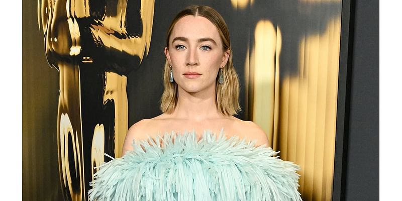 Saoirse Ronan stuns in a fringed blue gown as she joins Kate Winslet, Barry Keoghan, Paul Mescal and Tilda Swinton in leading the British and Irish stars at the Governors Awards