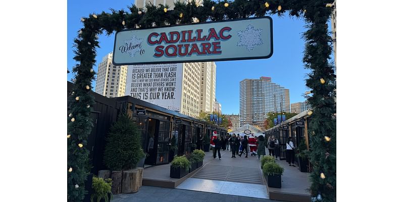 Holiday pop-up market opens just steps from Michigan’s tallest Christmas tree