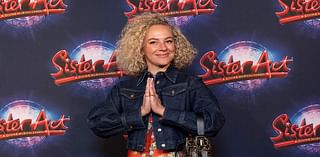 Ash Pollard appears unfazed as she flashes a huge smile at Sister Act's opening night after extraordinary firing rant