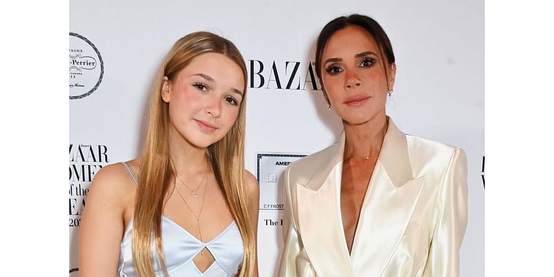 Victoria Beckham and Daughter Harper Match in Silk Looks at 2024 Harper's Bazaar Women of the Year Awards