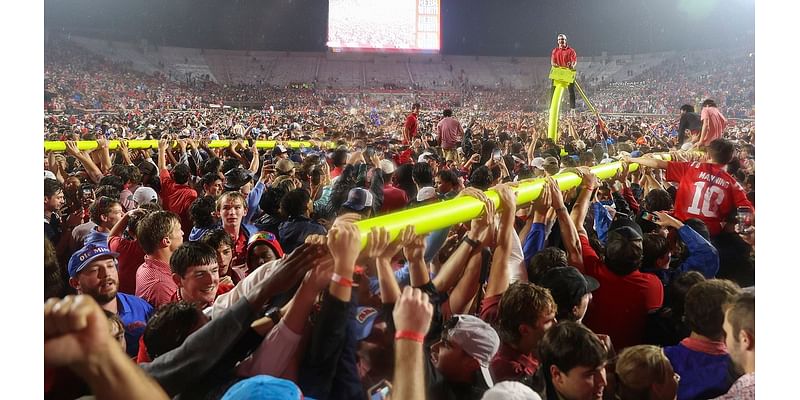 Ole Miss fans cause chaos with 'f***ing ridiculous' decision to storm field before game had ended