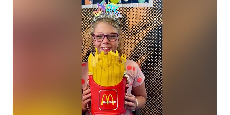 Girl who was born at McDonald's returns to celebrate 10th birthday