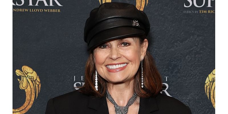 Lisa Wilkinson steps back in time as she poses in retro outfit at Jesus Christ Superstar opening night in Sydney