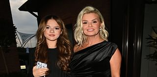 Kerry Katona looks radiant in black off the shoulder dress as she and daughter Heidi, 17, attend charity event in Manchester