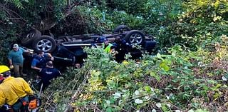 Driver plunges down ravine off I-84 near Hood River