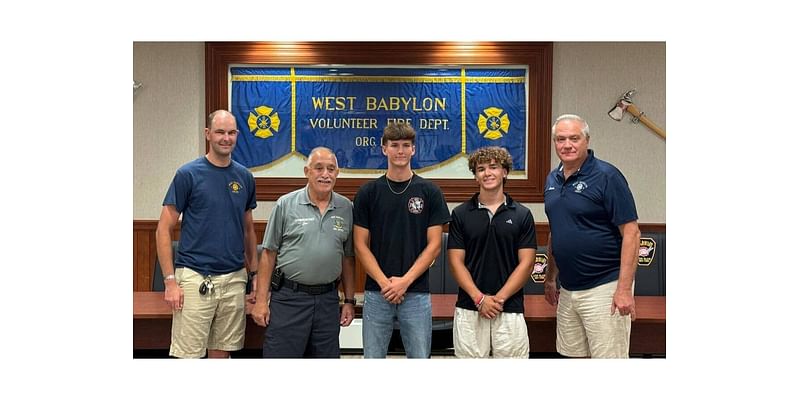 West Babylon Fire Department Welcomes Three New Members