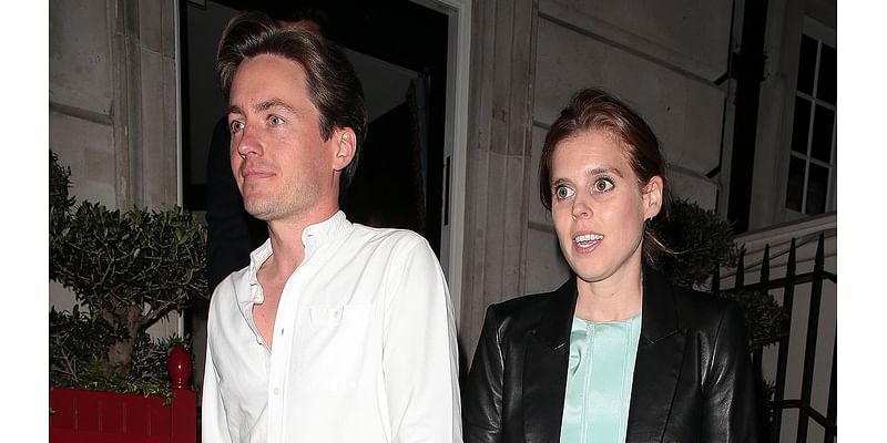 Princess Beatrice and husband Edoardo Mapelli Mozzi attend party hosted by tennis ace Maria Sharapova and her fiancé Alexander Gilkes - who was once married to Meghan's BFF