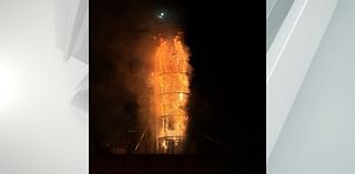 Massive silo engulfed in flames overnight in Lancaster County