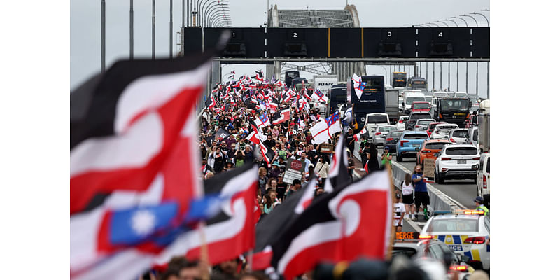 Protesters Block Auckland Harbour Bridge, March Against Bill Seeking to Repeal Unique Indigenous Rights