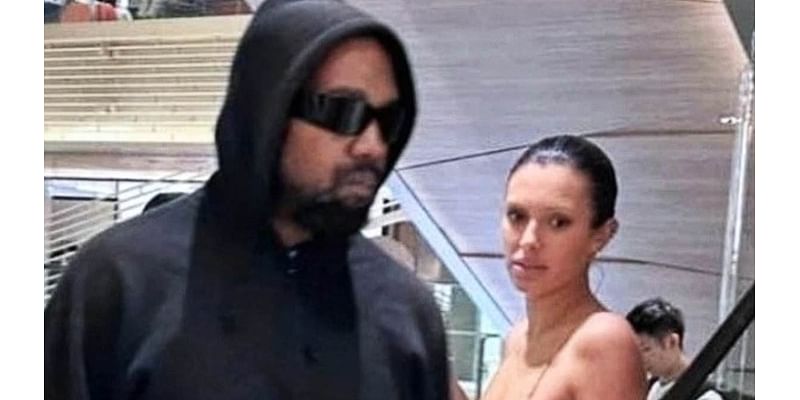 Kanye West's wife Bianca Censori goes braless in a sheer top as they enjoy a family shopping trip with rapper's kids at a supermarket in Tokyo