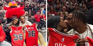 Simone Biles & Jonathan Owens Share Date Night Kiss At Chicago Bulls Game