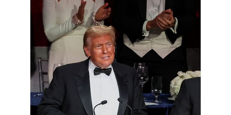 Trump knocks Harris, signals support for Adams at NY charity gala