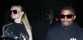 Jamie Foxx holds hands with girlfriend Alyce Huckstepp following a romantic dinner date in Los Angeles