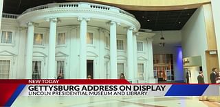 Rare Gettysburg address copy on display in Springfield, Illinois